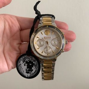 Versace Versus vintage two-tone gold silver watch